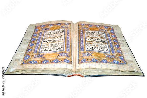 Obraz book Koran opened and isolated
