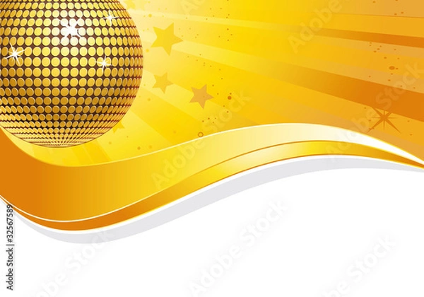 Fototapeta Goldene Discokugel