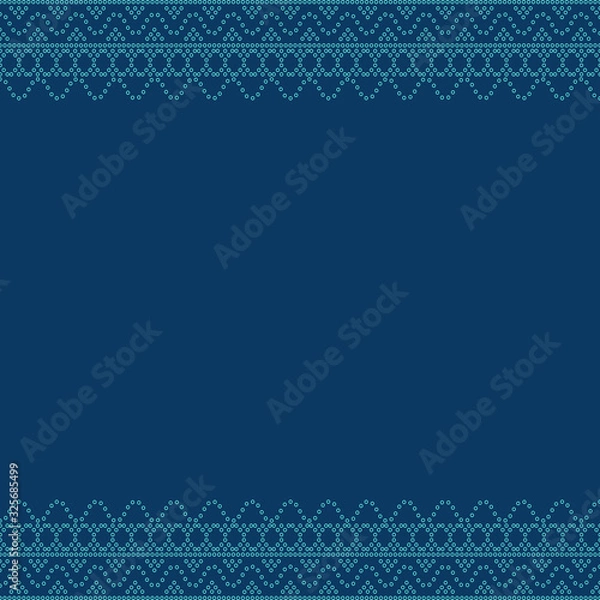 Fototapeta Seamless geometric ornamental pattern background. seamless traditional textile bandhani sari border. creative seamless indiant bandhani textures border design