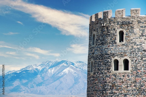 Fototapeta Ancient stone castle tower