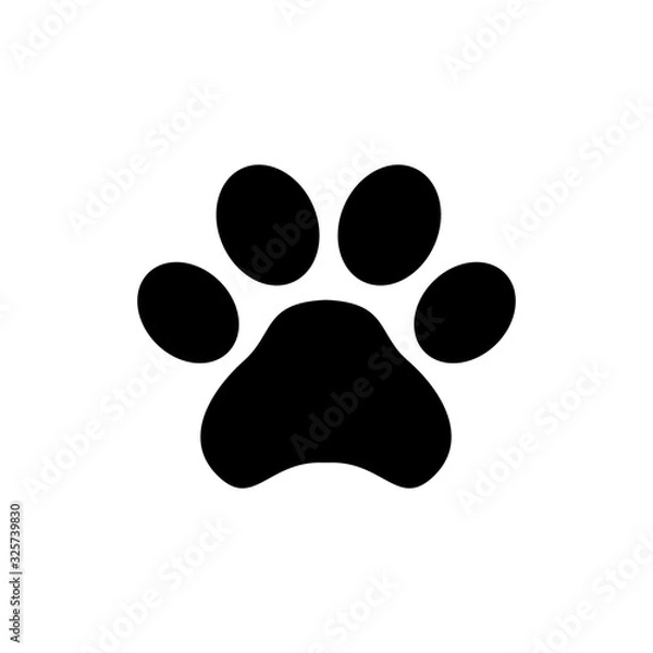 Fototapeta Paw icon isolated on white background. Paw Print icon