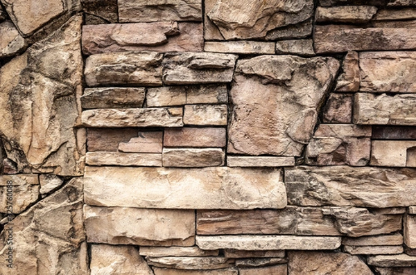 Fototapeta stone stacked wall background