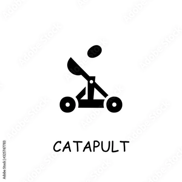 Fototapeta Catapult flat vector icon