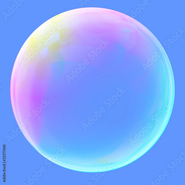 Obraz Soap Bubble ball translucent colored as rainbow