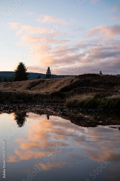 Obraz sunset on lake