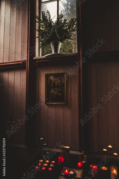 Obraz window in an old church