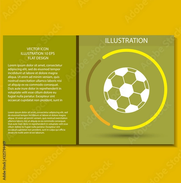Fototapeta Soccer ball vector icon , lorem ipsum Flat design
