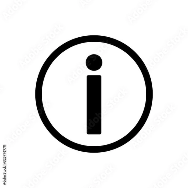 Obraz Information outline icon. Symbol, logo illustration for mobile concept and web design.