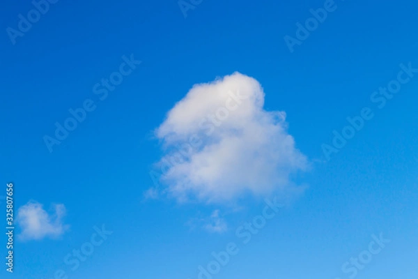 Obraz Bright white clouds on blue sky. Beautiful background.
