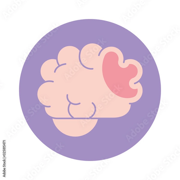 Fototapeta Isolated brain icon vector design