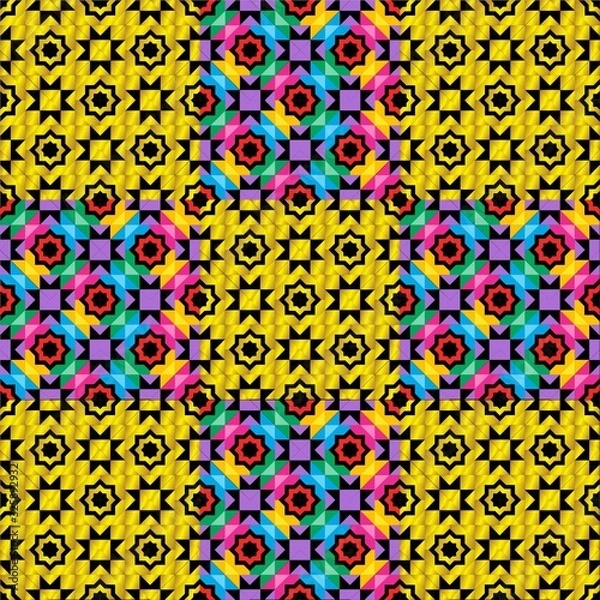 Fototapeta Colorful Seamless Pattern With Circles , Abstract, Illustrator Pattern Wallpaper 