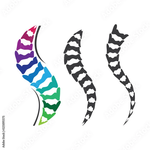 Fototapeta Spine diagnostics symbol logo template vector illustration design