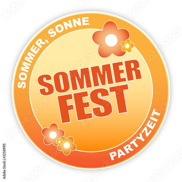 Fototapeta Sommerfest - Button