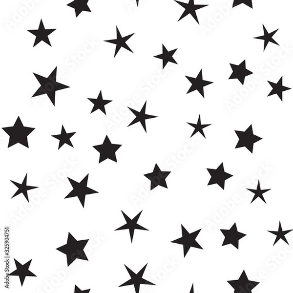 Fototapeta Stars seamless pattern. Star icons texture background.