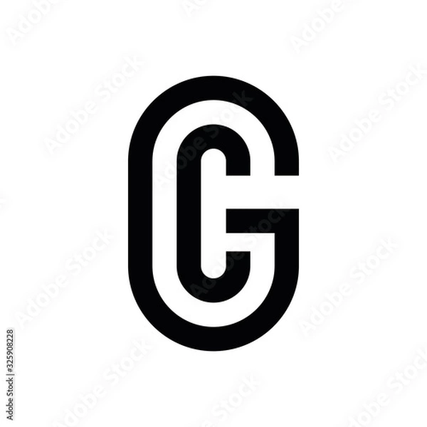 Obraz GC G C initial letter logo design icone