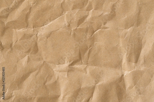 Obraz Recycle brown paper crumpled texture,Old paper surface for background.