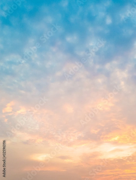Fototapeta Beautiful sunset clouds. Strato cumulus clouds.