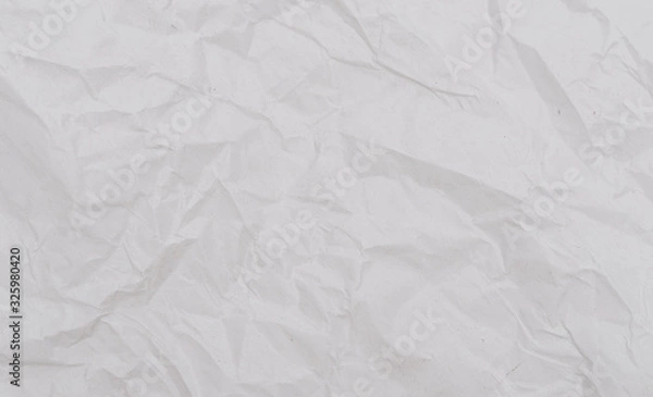 Obraz White crumpled paper texture background. Close-up.