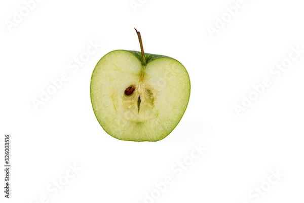 Obraz Half apple isolated on white background