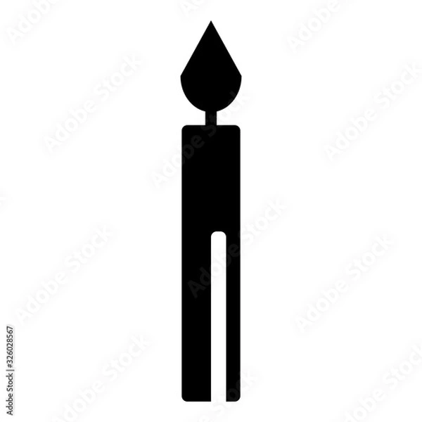 Fototapeta christmas candle icon design vector template