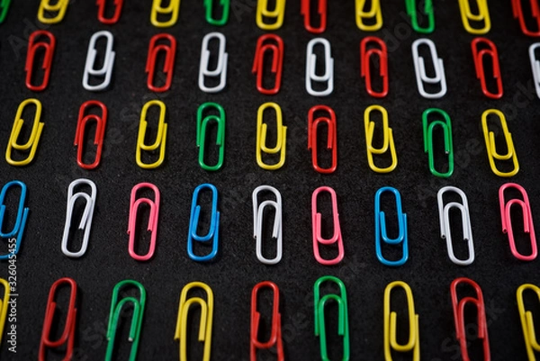 Fototapeta Paperclips close up