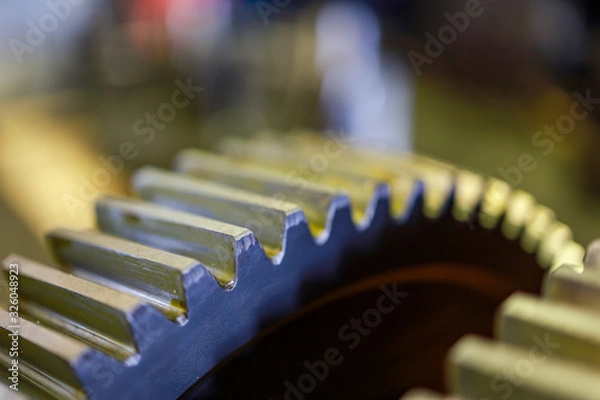 Obraz closeup gear spur teeth
