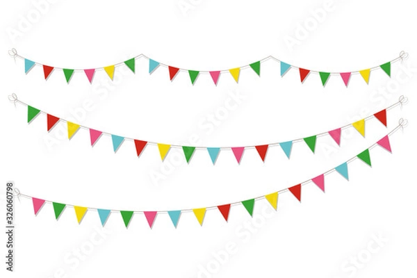 Obraz Buntings flags garlands