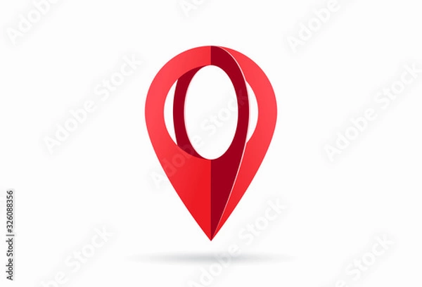 Fototapeta Red maps pin. Location map icon. Location pin. Vector icon
