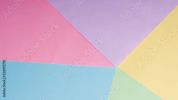 Obraz background of blue, yellow, pink, lilac sheets of paper