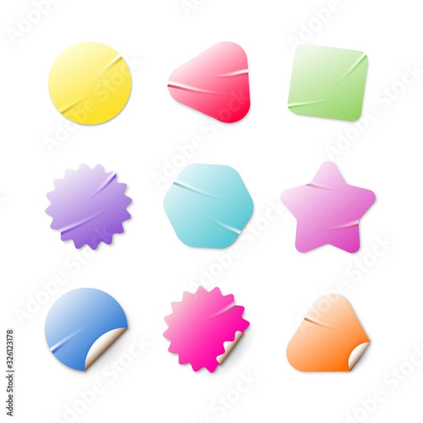 Obraz Color Paper Sticker Labels.