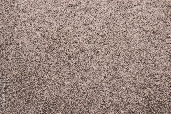 Obraz textured terry carpet fabric macro background closeup.