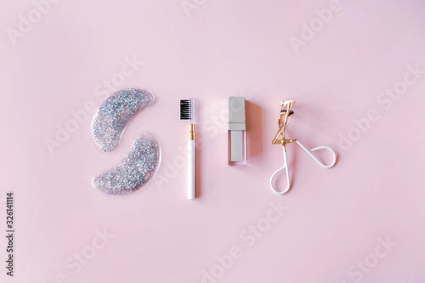 Obraz Cosmetic products background.