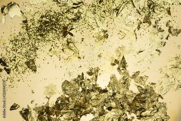Obraz gold leaf paper pattern texture with gold background 