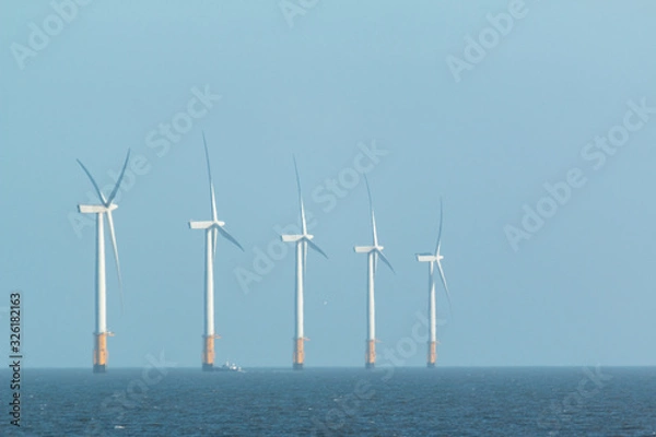 Obraz wind turbines skegness uk