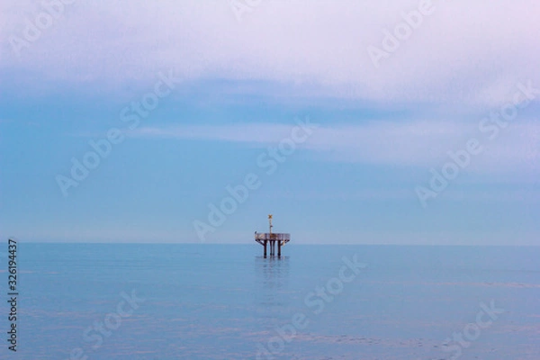 Obraz diving platform and boat docking