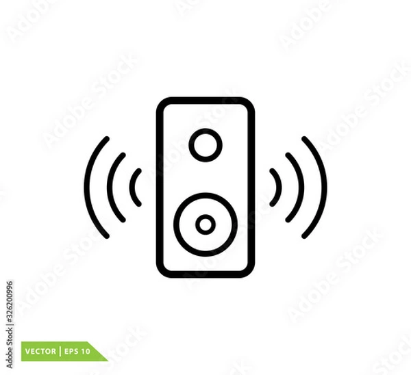 Fototapeta Speaker icon vector logo template