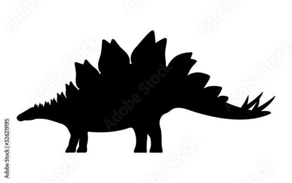 Obraz Vector stegosaurus silhouette