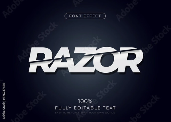 Obraz Sliced text effect. Editable font style