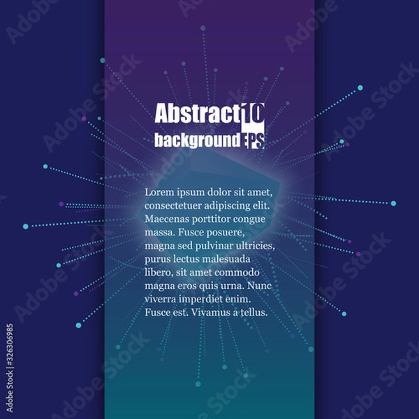 Obraz Abstract faceted element cracked into multiple fragments. Explosion effect. Brochure template. Eps10 Vector illustration.