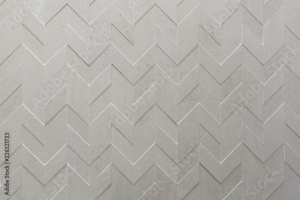 Fototapeta Beige wall tiles. Rectangular patterns.