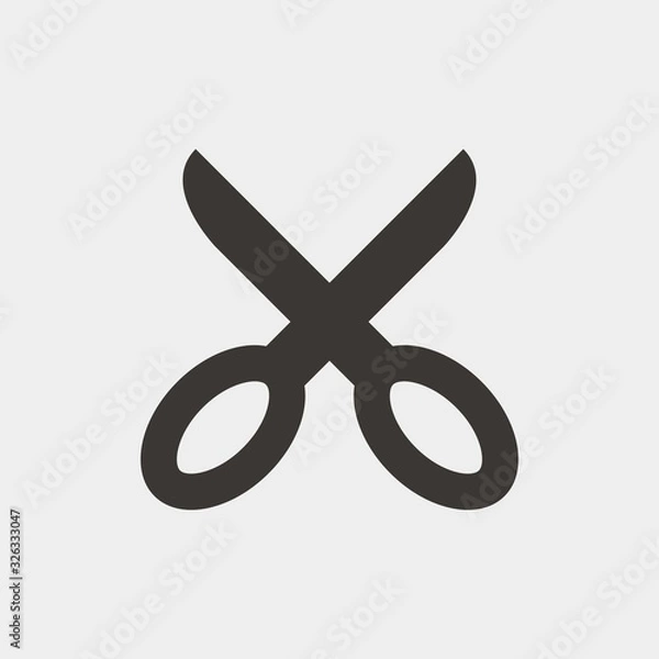 Fototapeta scissors icon vector illustration and symbol for website and graphic design