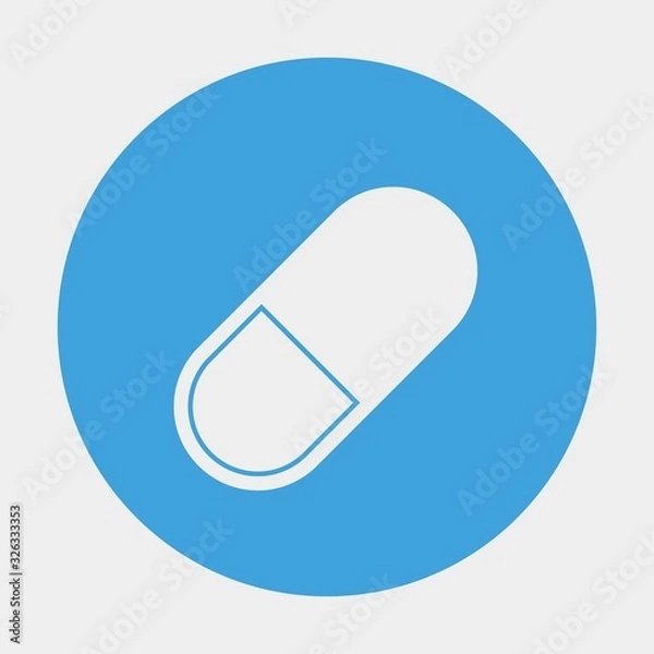 Fototapeta tablet medicine icon vector illustration and symbol for website and graphic design