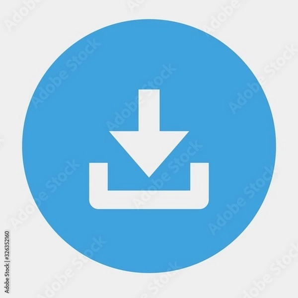 Obraz download icon vector illustration and symbol for website and graphic design