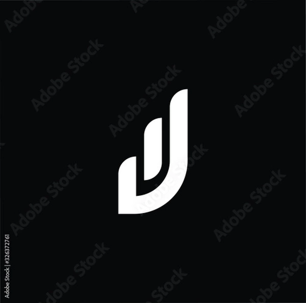 Fototapeta Professional Innovative Initial WJ JW logo. Letter WJ JW Minimal elegant Monogram. Premium Business Artistic Alphabet symbol and sign