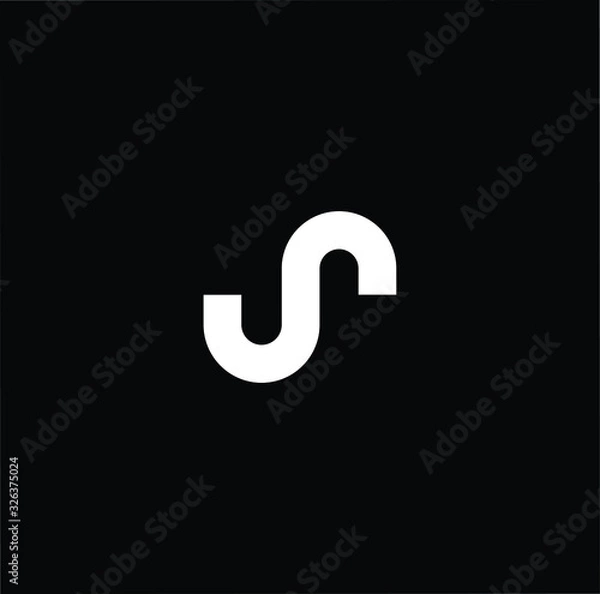 Fototapeta Professional Innovative Initial S SJ JS logo. Letter S Minimal elegant Monogram. Premium Business Artistic Alphabet symbol and sign