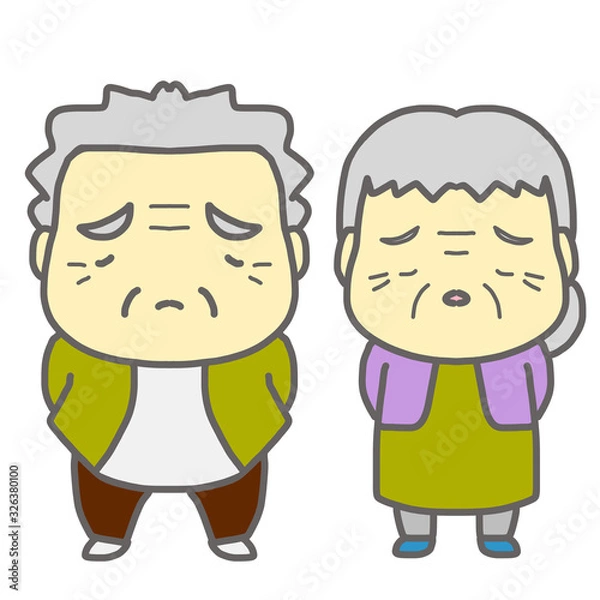 Fototapeta シニア夫婦不安