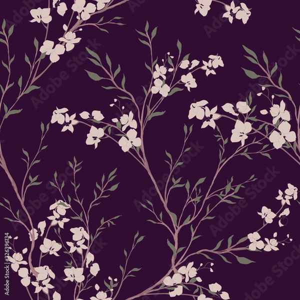 Obraz Beautiful seamless floral pattern background.