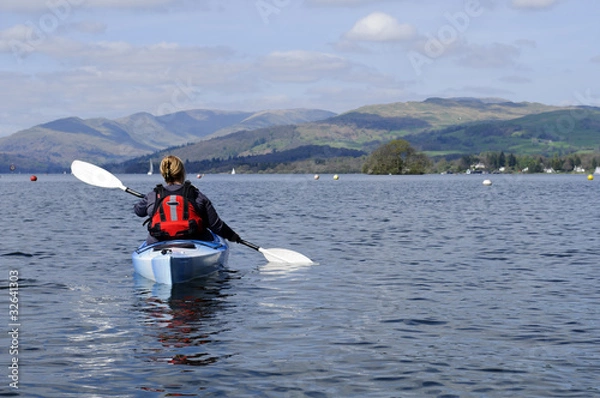Obraz Kayaking on Lake Windermere