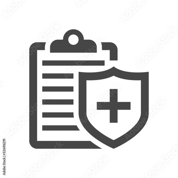 Obraz Medical insurance icon isolated on white background. Vector illustration.
