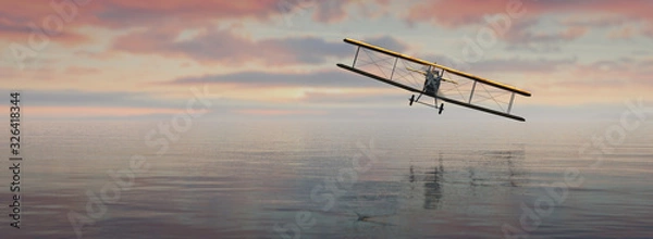 Obraz old airplane in the sky